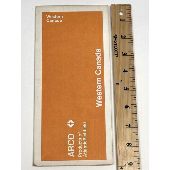 1971 ARCO Western Canada Tourism Travel Transportation Street Fold-Out MAP EUC - Picture 2 of 5